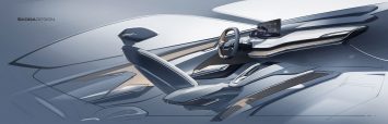 Skoda Vision iV Concept Interior Design Sketch