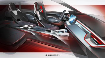 Skoda Vision RS Concept Interior Design Sketch