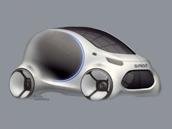 Smart Vision EQ Fortwo Concept Design Sketch Render