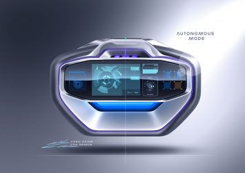 Steering Wheel Design Sketch by Jihed Zaier Car Design Academy