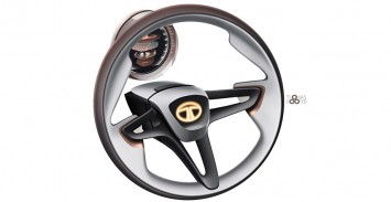 Tata Megapixel Concept - Steering wheel Design Sketch