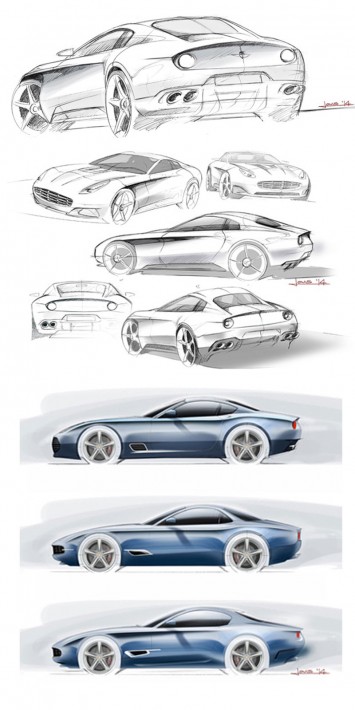 Touring Berlinetta Lusso - Design Sketches