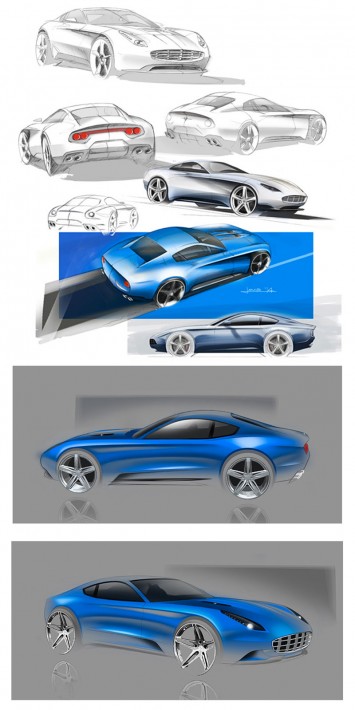 Touring Berlinetta Lusso - Design Sketches