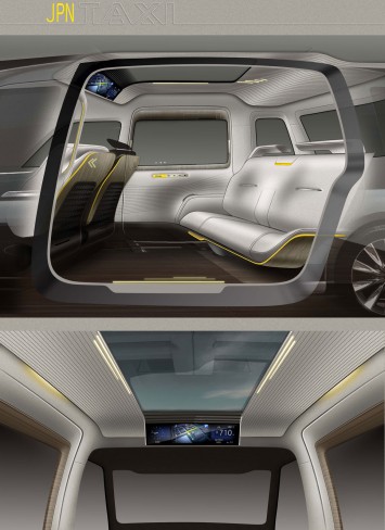 Toyota JPN Taxi Concept - Interior Design Sketches