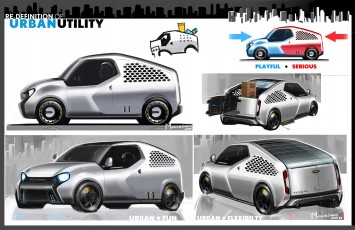 Toyota U2 Urban Utility Concept - Design Sketches