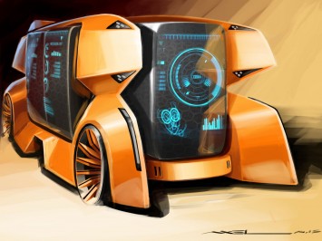 Transit Integrated Motive Concept by Axel Kurkjian - Design Sketch