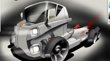 Truck Design Sketch in SketchBook Pro 6