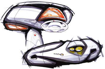 TVR Artemis Concept Interior Design Sketches