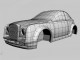 Rétro-styled car body 3D model