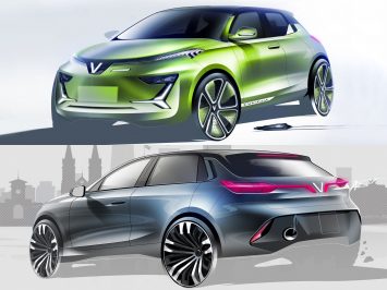 Vinfast Citycar design sketch renders by Italdesign