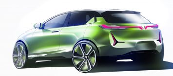 Vinfast Citycar EV Design Sketch by Italdesign