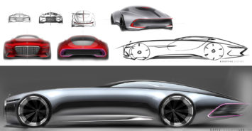 Vision Mercedes Maybach 6 Concept Design Sketches