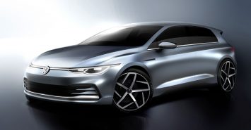 Volkswagen 8th gen Golf Design Sketch Render