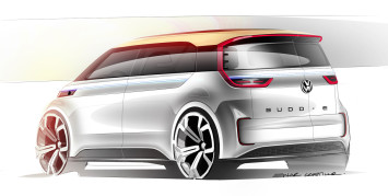 Volkswagen BUDD-e Concept - Design Sketch Render