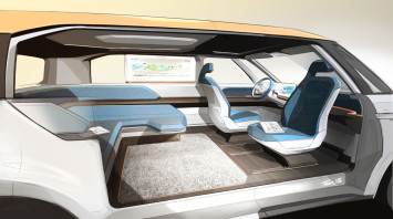 Volkswagen BUDD-e Concept - Interior Design Sketch Render