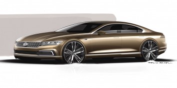 Volkswagen C Coupe GTE Concept Design Sketch Render