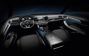 Volkswagen CrossBlue Coupe Concept - Interior Design Sketch