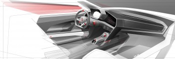 Volkswagen Design Vision GTI Interior Design Sketch