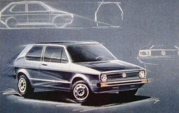 Volkswagen Golf I design sketch