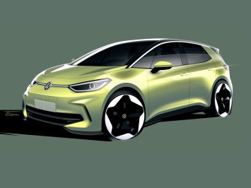 Volkswagen ID.3 Design Sketch Render