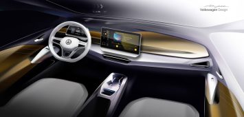 Volkswagen ID.3 Interior Design Sketch Render