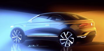 Volkswagen T Roc Cabriolet Design Sketch Render