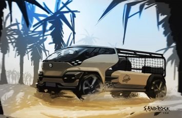 Volkswagen Type 10 PickUp Concept Design Sketch Render