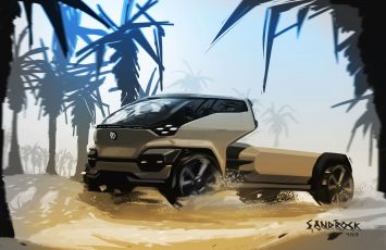 Volkswagen Type 10 PickUp Concept Design Sketch Render