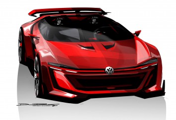 Volkswagen Vision GTI Roadster Concept Gran Turismo - Design Sketch by Domen Rucigaj