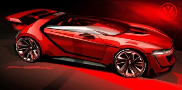 Volkswagen Vision GTI Roadster Concept Gran Turismo - Design Sketch by Domen Rucigaj