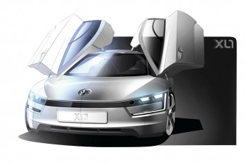 Volkswagen XL1 Concept Design Sketch