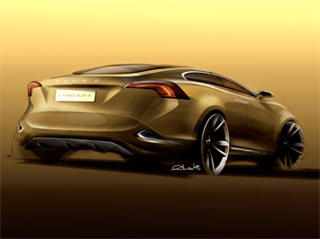 Volvo S60 Concept Design Sketch