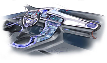 Volvo S60 Concept Interior Design Sketch