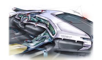 Volvo S60 Concept Interior Design Sketch