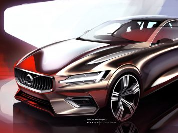 Volvo V60 Design Sketch Render by Maxime Prevoteaux