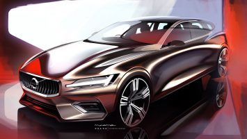 Volvo V60 Design Sketch Render by Maxime Prevoteaux