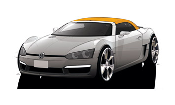 VW Concept BlueSport Design Sketch