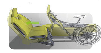 VW E Up! Concept Interior Design Sketch