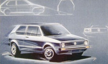 VW Golf Design Sketch