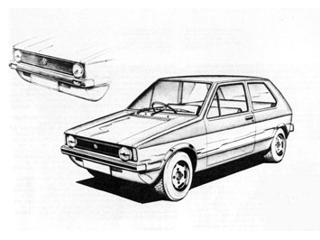 VW Golf Design Sketch