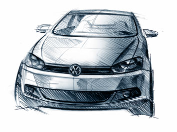 VW New Polo Design Sketch