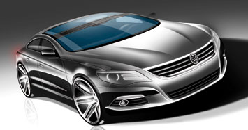 VW Passat CC Design Sketch