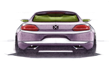 VW Scirocco design sketch