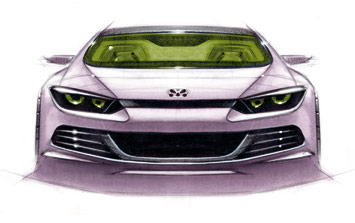 VW Scirocco design sketch