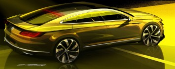 VW Sport Coupe Concept GTE Design Sketch