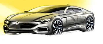 VW Sport Coupe Concept GTE Design Sketch