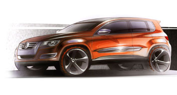 VW Tiguan Design Sketch