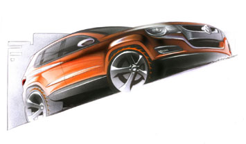 VW Tiguan Design Sketch