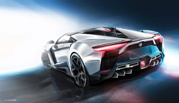 W Motors Fenyr Supersport Design Sketch by Exequiel Di Salvo