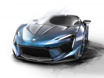 W Motors Fenyr Supersport Design Sketch by Exequiel Di Salvo